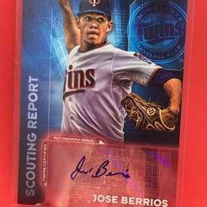 Jose Berrios Topps Certified Autograph Card